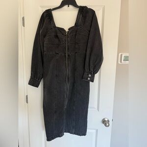 Future Collective Black Denim Dress, size 8 (NWT!) ✨
